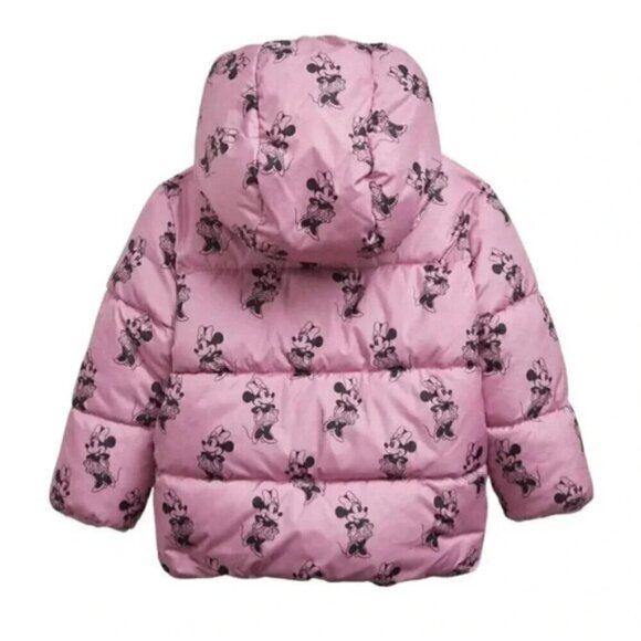 Gap Disney Minnie Mouse Reversible Sherpa ColdControl  Max Puffer Jacket 18-24M - Picture 3 of 11